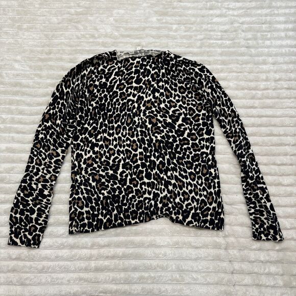 J crew Women Leopard Pattern Sweater Size Medium - Picture 7 of 8